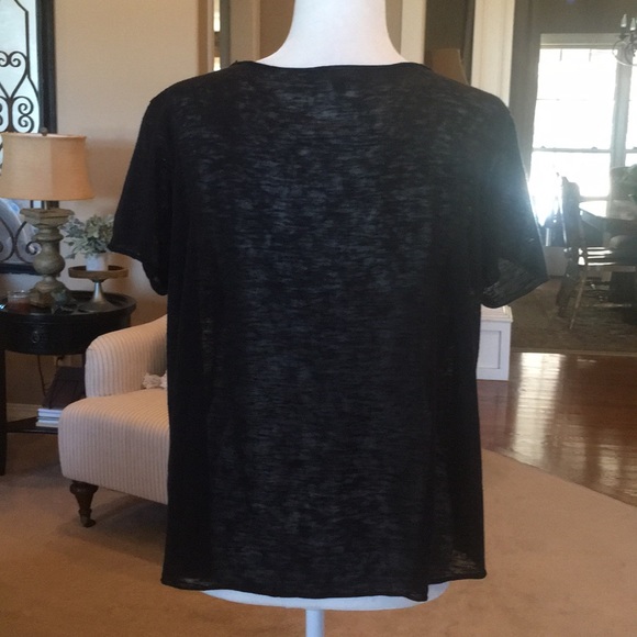 One Clothing Los Angeles Sheer V-Neck Top - Picture 9 of 12